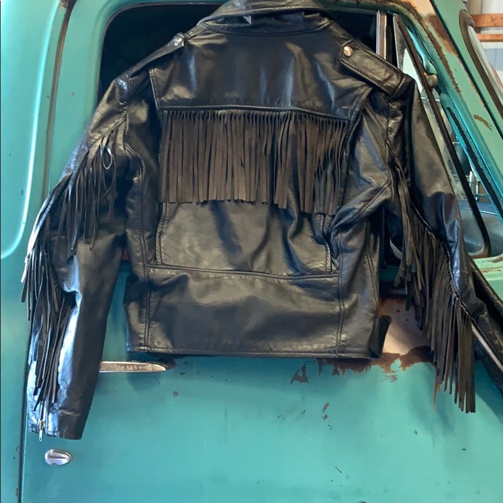 Brooks Leather Belted Jacket - image 4